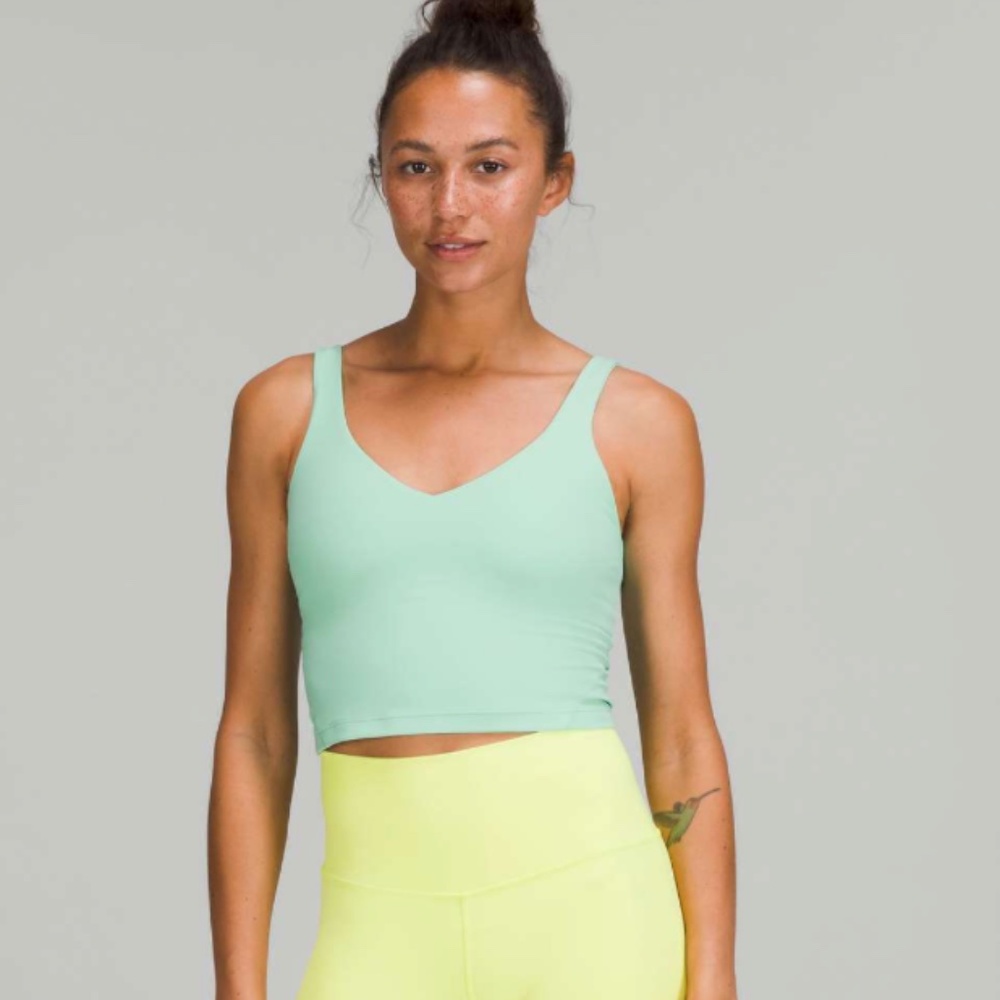 Lululemon Mint Green Cropped Align Tank Top